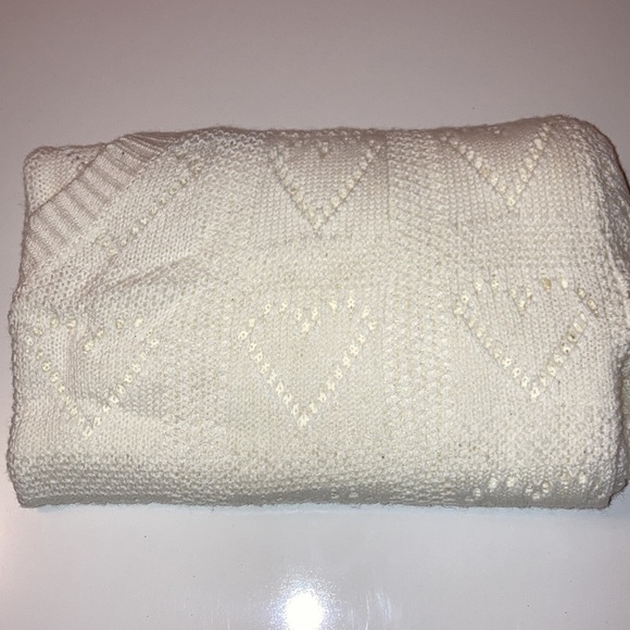 Boutique Heart Sweater White Size XL - Picture 5 of 5